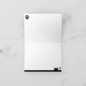 Black Cat and Bag Faltschachtel Danke Karte (Innenseite)