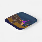 Black Cat and Bär Halloween Paper Plate Pappteller (Gewinkelt)