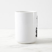Black Cat and Books - Minimalistisches Design Kaffeetasse (Mittel)