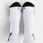 Black Cat and Books - Minimalistisches Design Socken (Oben)