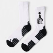 Black Cat and Books - Minimalistisches Design Socken (Links)