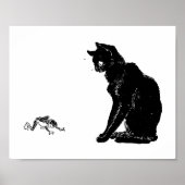 Black Cat and Frog, Alexandre Steinlen Poster (Vorne)