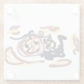 Black Cat and Jack  O Lantern Smile latte   Glasuntersetzer (Rückseite)