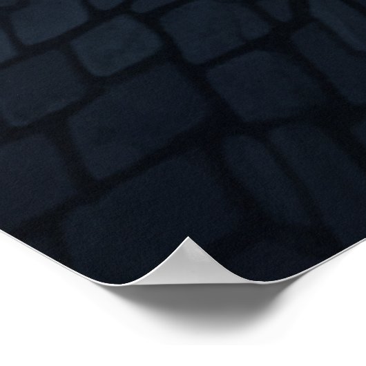 Black Cat and Moon Poster (Ecke)