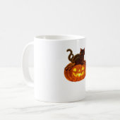 Black Cat and Pumpkin - Spooky Halloween Magic Cla Kaffeetasse (Vorderseite Links)