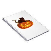 Black Cat and Pumpkin - Spooky Halloween Magic Cla Notizblock (Rechte Seite)