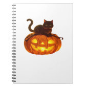 Black Cat and Pumpkin - Spooky Halloween Magic Cla Notizblock (Vorderseite)