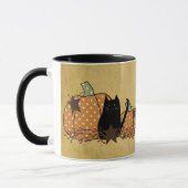 Black Cat and Pumpkins Tasse (Links)