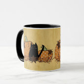 Black Cat and Pumpkins Tasse (Vorderseite Links)