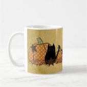 Black Cat and Pumpkins Tasse (Links)