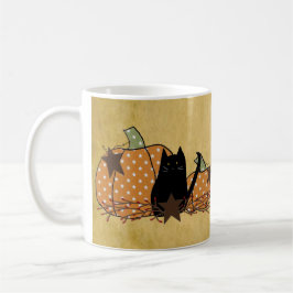 Black Cat and Pumpkins Tasse