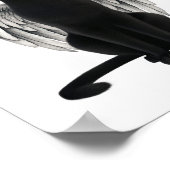 Black Cat Angel Wings Poster (Ecke)