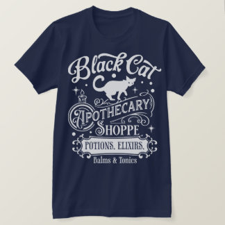 Black Cat Apothecary Halloween T-Shirt