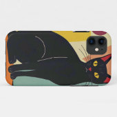 Black Cat Art Case-Mate iPhone Hülle (Rückseite (Horizontal))