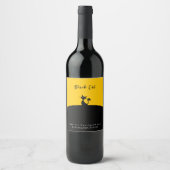 Black Cat Art Custom Wine Labels Weinetikett (Vorderseite)