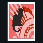 Black Cat Art Deco Poster<br><div class="desc">Black Cat Art Deco</div>