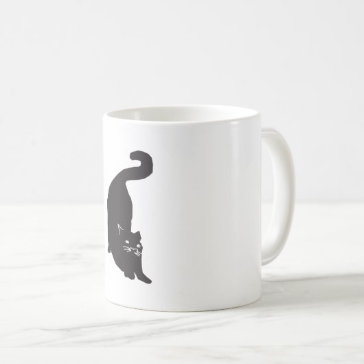 Black Cat Art Kaffeetasse (VorderseiteRechts)