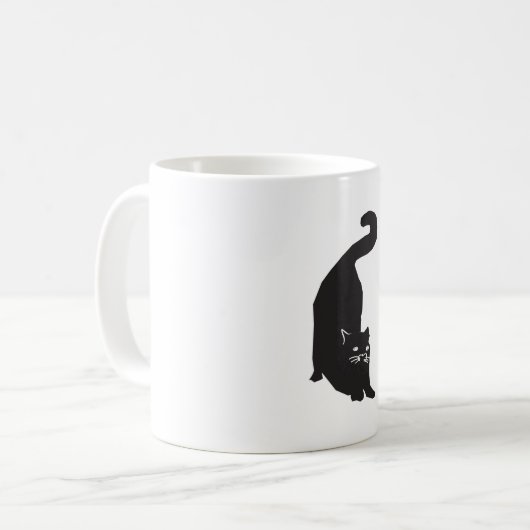 Black Cat Art Kaffeetasse (Vorderseite Links)