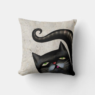 BLACK CAT ART NIEDLICHE Throw-Pilze Kissen