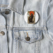 Black Cat - Art Nouveau - Theophile Steinlen Button (Beispiel)
