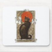 Black Cat - Art Nouveau - Theophile Steinlen Mousepad (Vorne)