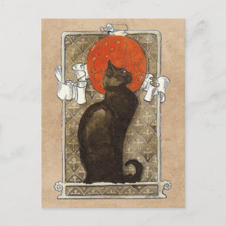 Black Cat - Art Nouveau - Theophile Steinlen Postc Postkarte