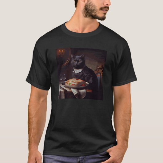 Black Cat Attack Steak T-Shirt (Vorderseite)