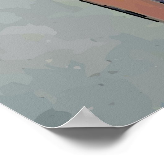 Black Cat auf dem Stuhl Poster (Ecke)