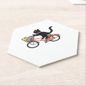 Black Cat auf einem Fahrrad Black Cat Art Classic  Untersetzer (angewinkelt)