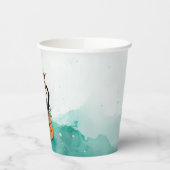 Black Cat auf Pumpkin Halloween Paper Cup Pappbecher (Links)