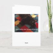 Black Cat auf Rug Birthday Card Karte (Rückseite)