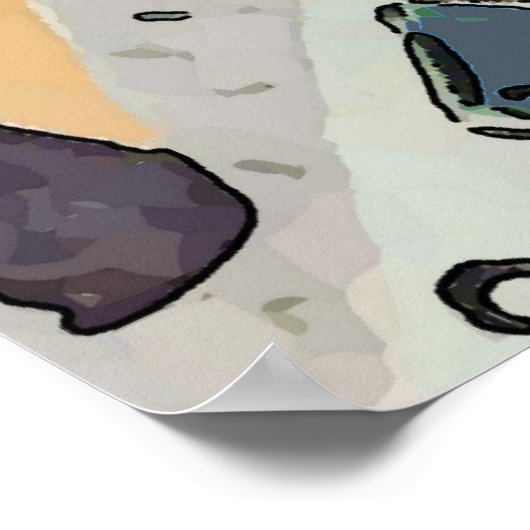 Black Cat auf Vorsitz 2 Poster (Ecke)