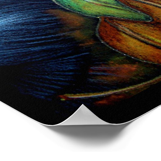 BLACK CAT - AUTUMN LEAVS Poster (Ecke)