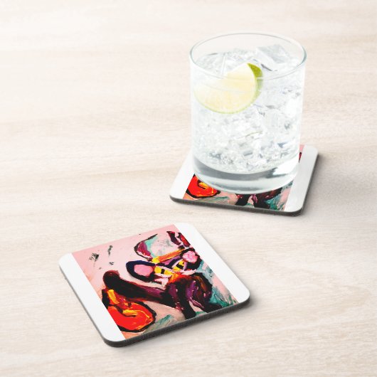 Black cat autumn room  getränkeuntersetzer (Rechte Seite)