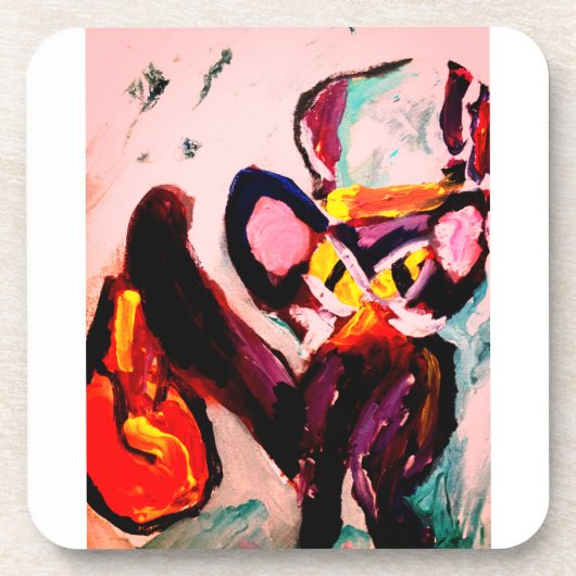 Black cat autumn room getränkeuntersetzer (Vorderseite)