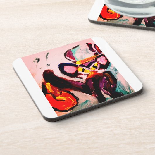 Black cat autumn room  getränkeuntersetzer (Linke Seite)