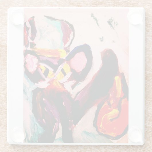 Black cat autumn room  glasuntersetzer (Rückseite)