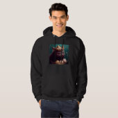 Black Cat Axolotl Chocolate Hoodie (Vorne ganz)