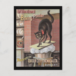 Black Cat Baking Soda Buffalo New York Postkarte