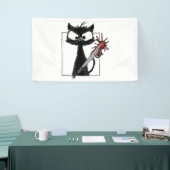 Black Cat Baseball Horror Halloween Banner (Messeveranstaltung)
