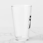 Black Cat Baseball Horror Halloween Glas (Rechts)