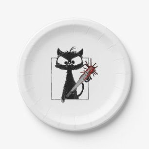 Black Cat Baseball Horror Halloween Pappteller