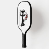 Black Cat Baseball Horror Halloween Pickleball Schläger (Links)