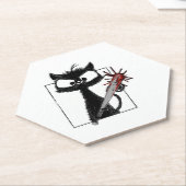 Black Cat Baseball Horror Halloween Untersetzer (angewinkelt)