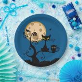 Black Cat, Bat und Owl Halloween Pappteller (Party)