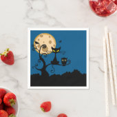 Black Cat, Bat und Owl Halloween Serviette (Beispiel)