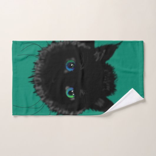 Black Cat Bath Handtücher - Farben auswählen (Handtuch)