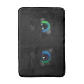 Black Cat Bath Mat Blue Green Eyes Badematte (Vorderseite Vertikal)