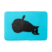 Black Cat Bath Mat - Custom Colors - Blue Eyes Badematte (Vorderseite)