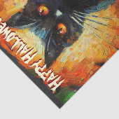 Black Cat Bats Pumpkins Personalisierte Decoupage Seidenpapier (Ausschnitt)